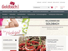 Tablet Screenshot of goldbach-shop.com